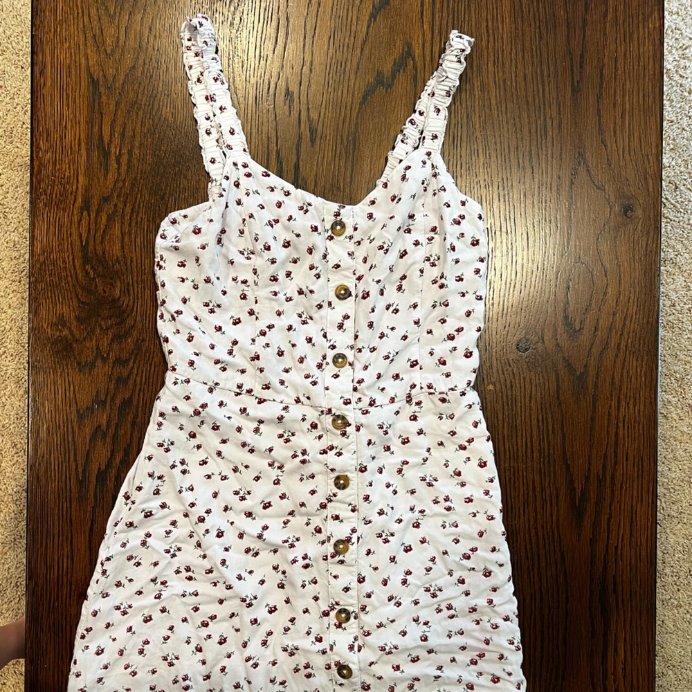 Hollister White and Red Floral dress